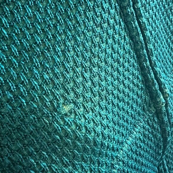 prAna Akita Hooded Textured Fleece Jacket Full Zip Teal Women’s Size S - Picture 5 of 10